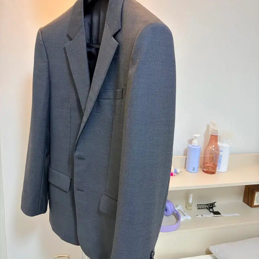 [BUNJANG] Time Homme Wool 100% Gray Blazer / 타임옴므 모100% 그레이컬러 자켓 48(100)사이즈 블레이저