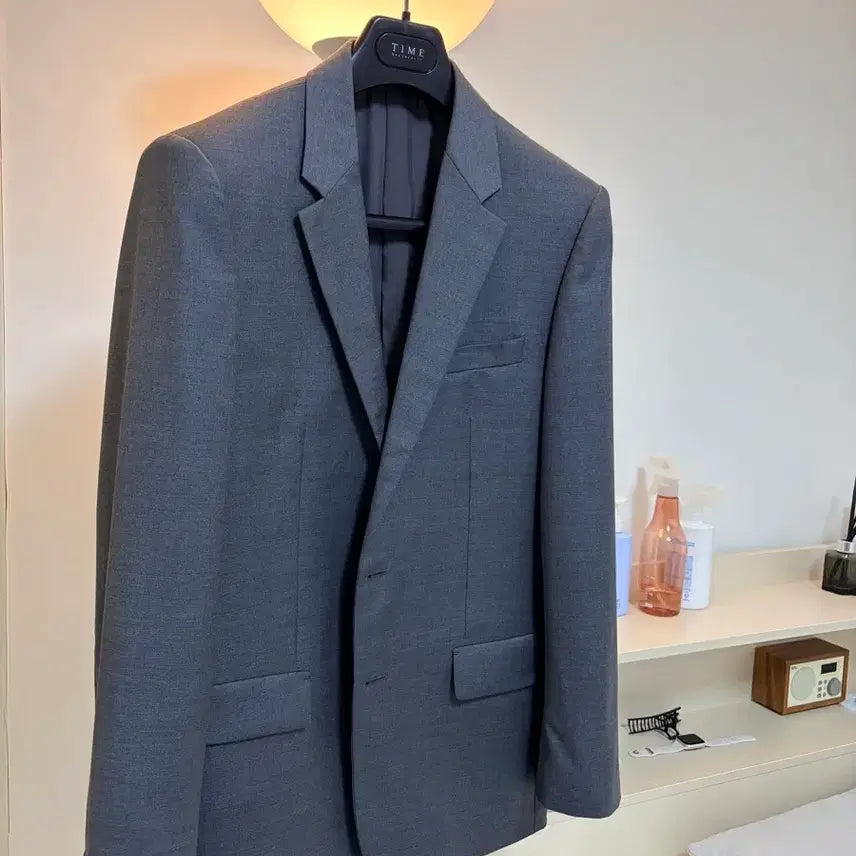 [BUNJANG] Time Homme Wool 100% Gray Blazer / 타임옴므 모100% 그레이컬러 자켓 48(100)사이즈 블레이저