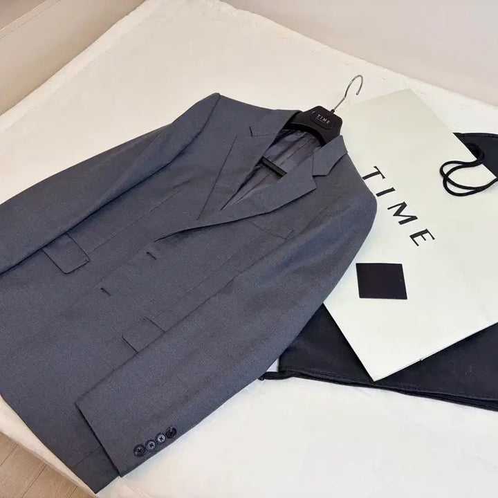 [BUNJANG] Time Homme Wool 100% Gray Blazer / 타임옴므 모100% 그레이컬러 자켓 48(100)사이즈 블레이저