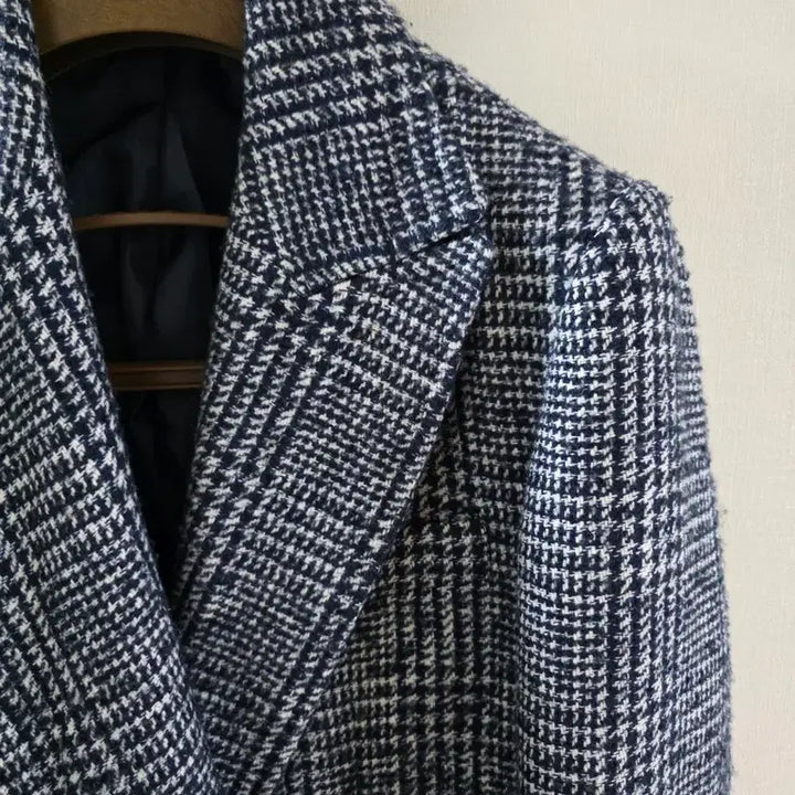 [BUNJANG] Show and Tell Houndstooth Glen Check Double Coat / 쇼앤텔 이태리 메이드 하운드투스 글렌체크 더블 코트