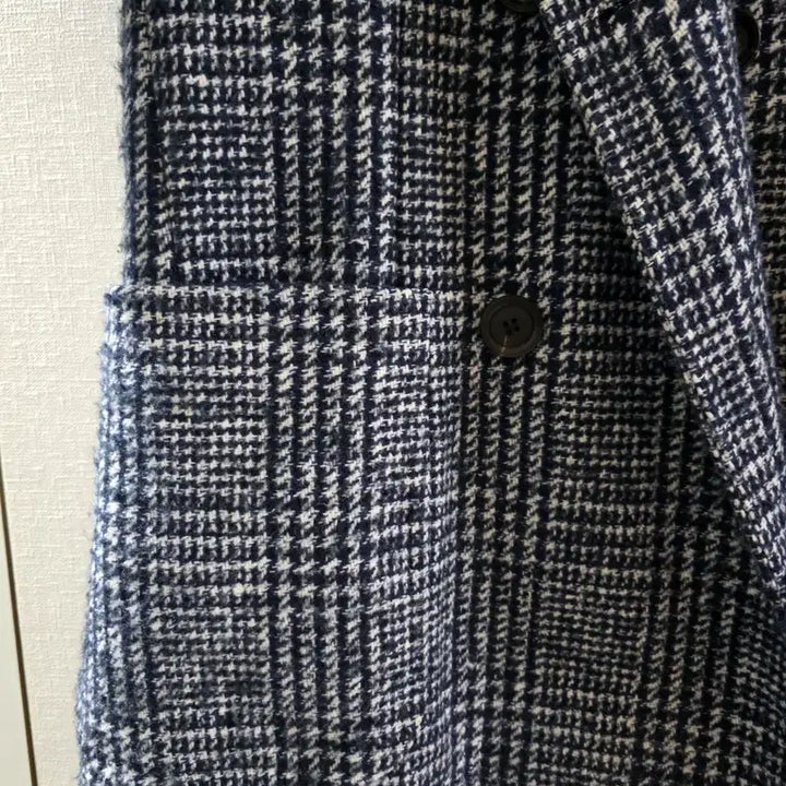 [BUNJANG] Show and Tell Houndstooth Glen Check Double Coat / 쇼앤텔 이태리 메이드 하운드투스 글렌체크 더블 코트