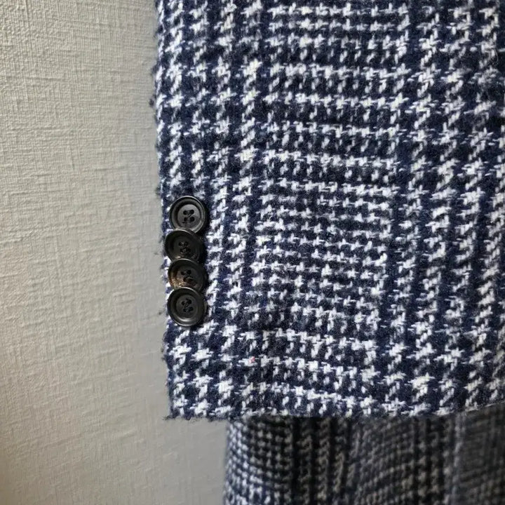 [BUNJANG] Show and Tell Houndstooth Glen Check Double Coat / 쇼앤텔 이태리 메이드 하운드투스 글렌체크 더블 코트