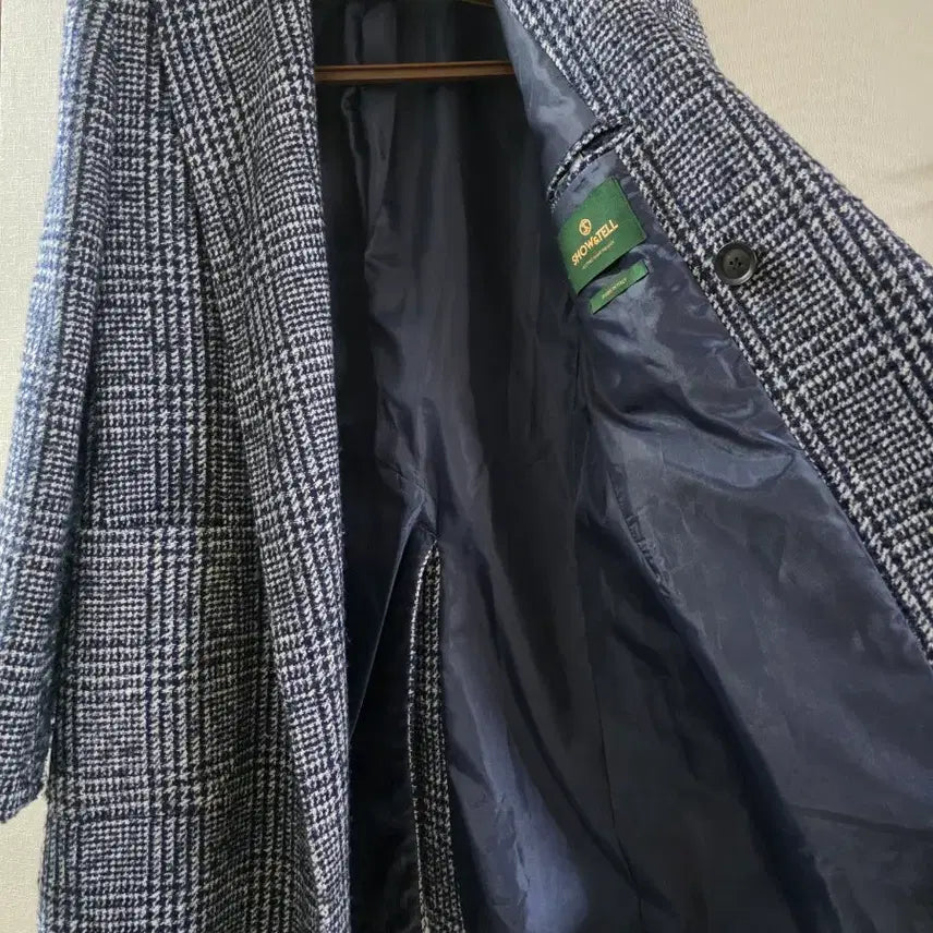 [BUNJANG] Show and Tell Houndstooth Glen Check Double Coat / 쇼앤텔 이태리 메이드 하운드투스 글렌체크 더블 코트