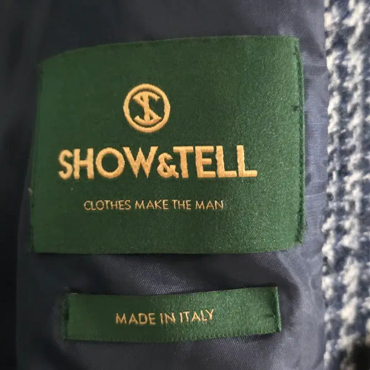 [BUNJANG] Show and Tell Houndstooth Glen Check Double Coat / 쇼앤텔 이태리 메이드 하운드투스 글렌체크 더블 코트