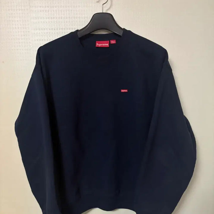 [BUNJANG] Supreme Small Box Logo Crewneck Navy / (L)슈프림 스몰 박스 크루넥 네이비