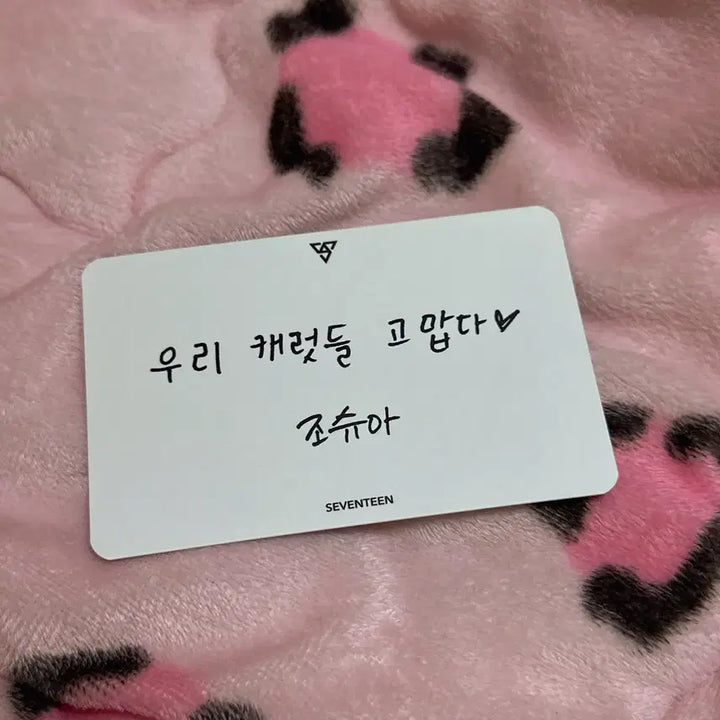 세븐틴 조슈아 고맙다 공방 포카