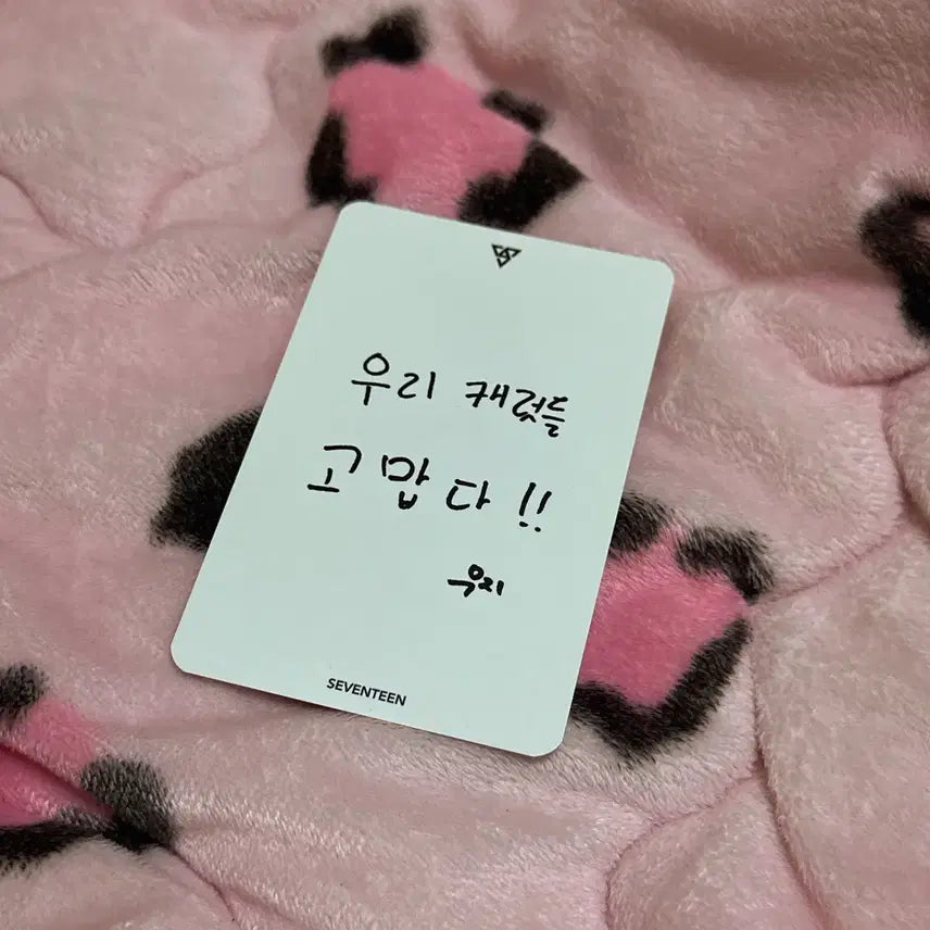 세븐틴 우지 고맙다 공방 포카