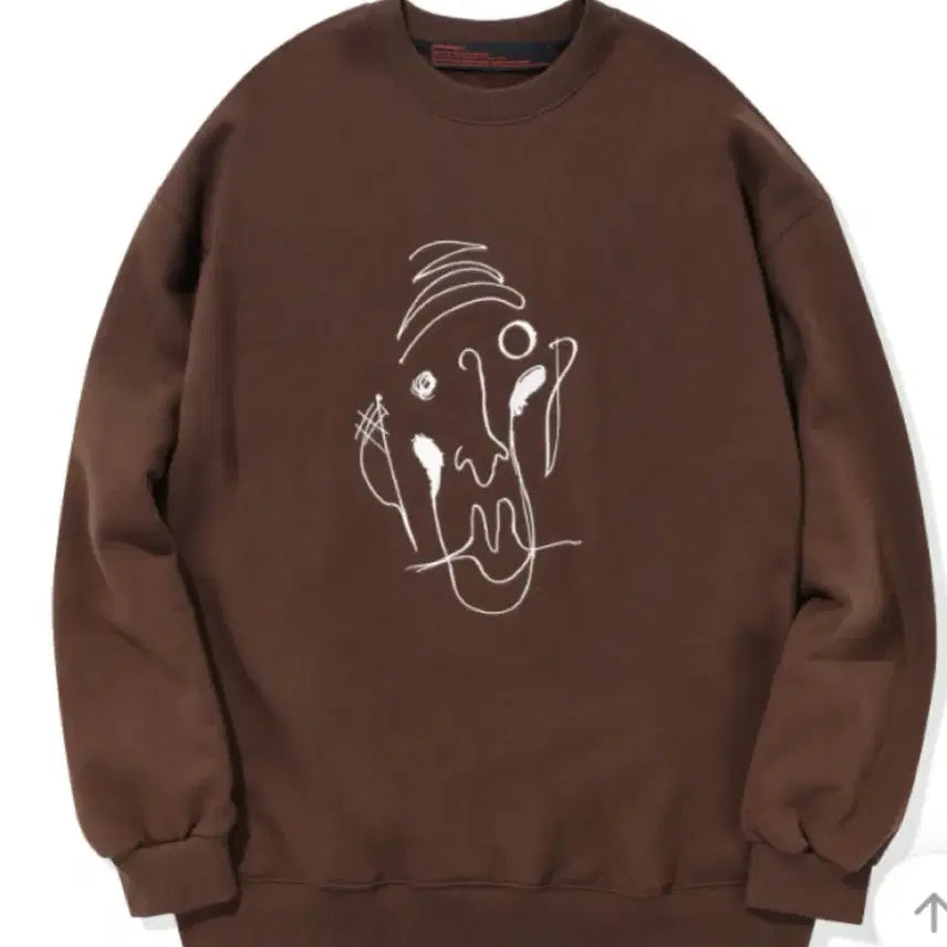 [SOLD OUT] 꼼파뇨 피에로 자수 맨투맨 브라운