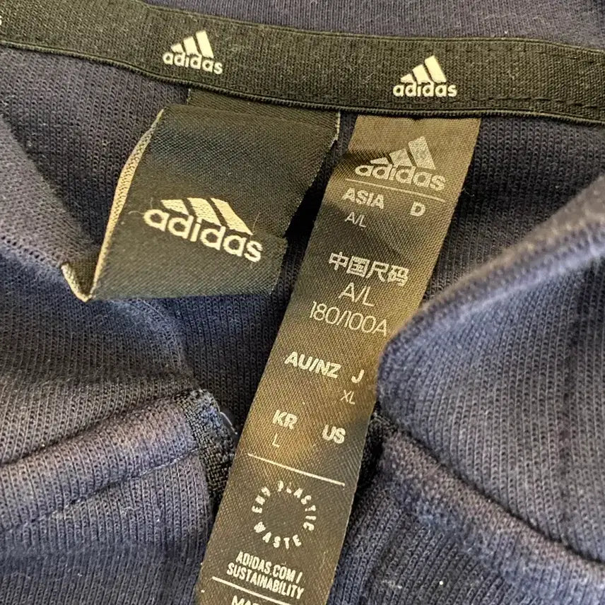 [BUNJANG] Adidas Navy Hoodie Zip-up / 아디다스 네이비 후드집업