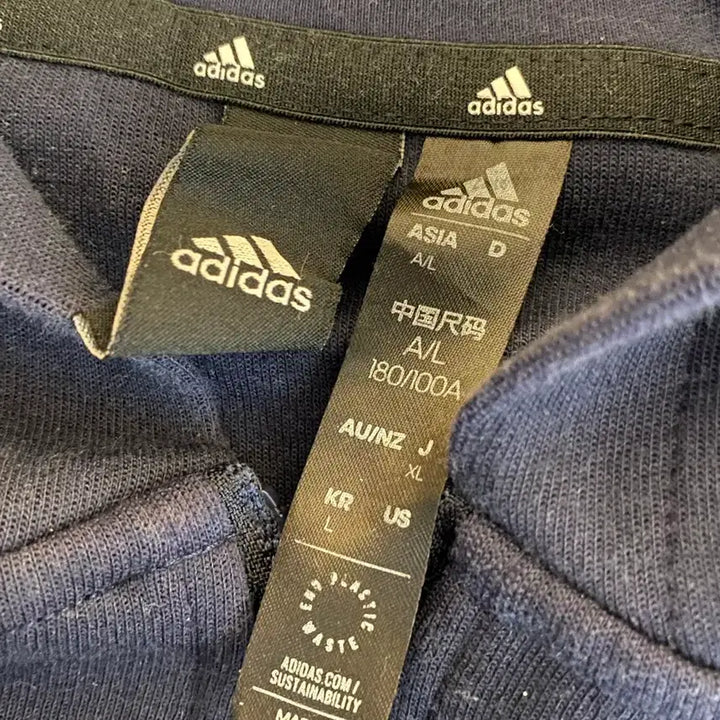 [BUNJANG] Adidas Navy Hoodie Zip-up / 아디다스 네이비 후드집업