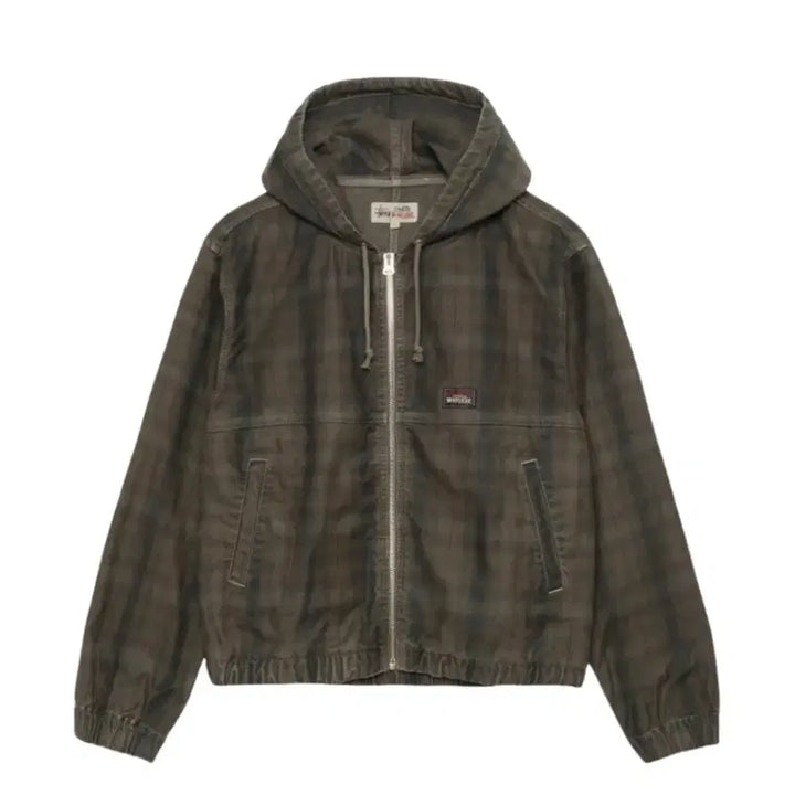 [SOLD OUT] (m) 스투시 언라인드 플레이드 워크 자켓 올리브