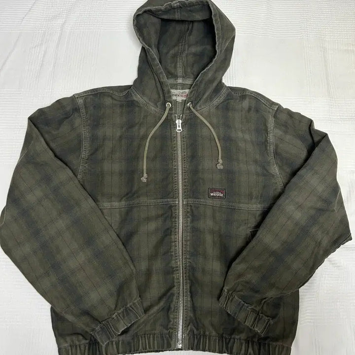 [SOLD OUT] (m) 스투시 언라인드 플레이드 워크 자켓 올리브