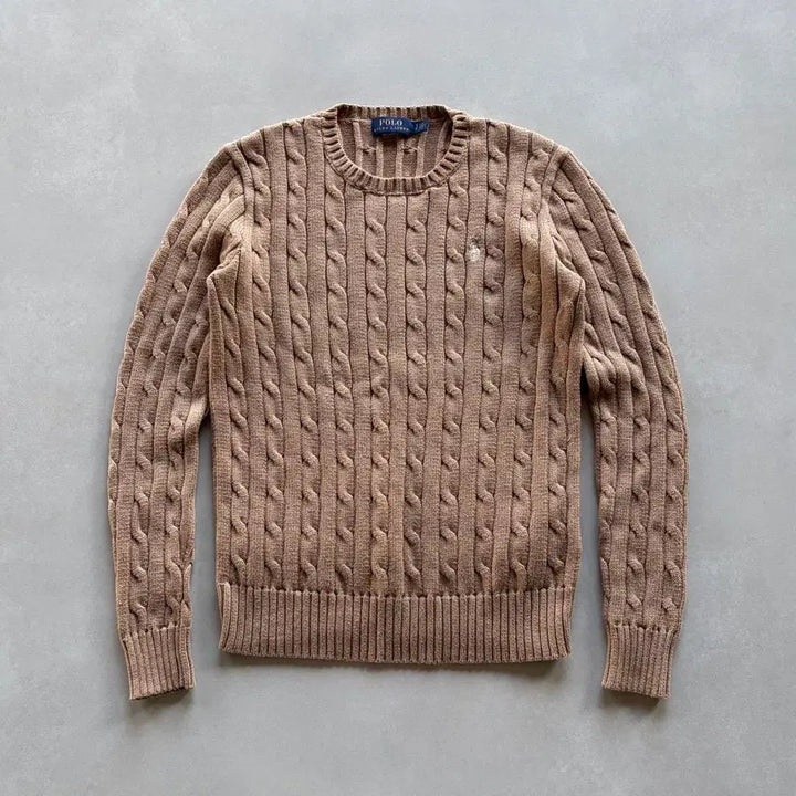 [BUNJANG] Polo Ralph Lauren Cable Knit Cotton Sweater / [S]폴로 랄프로렌 꽈배기 케이블 코튼 니트