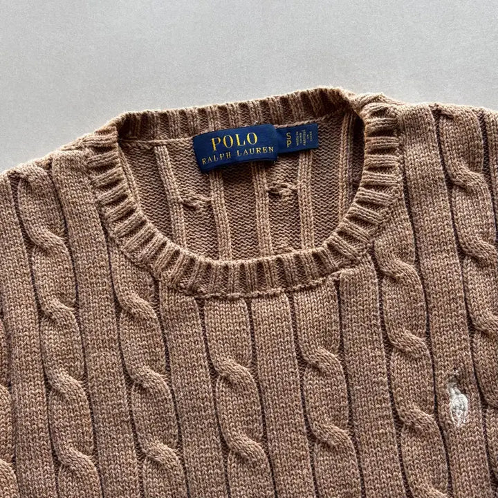 [BUNJANG] Polo Ralph Lauren Cable Knit Cotton Sweater / [S]폴로 랄프로렌 꽈배기 케이블 코튼 니트