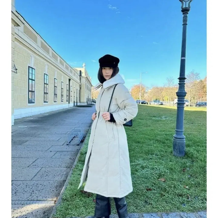 [BUNJANG] ONF Ki Eun-se Long Goose Down Coat (Size 55) / 온앤온 롱 구스다운 코트 55사이즈 기은세 밴딩 롱패딩