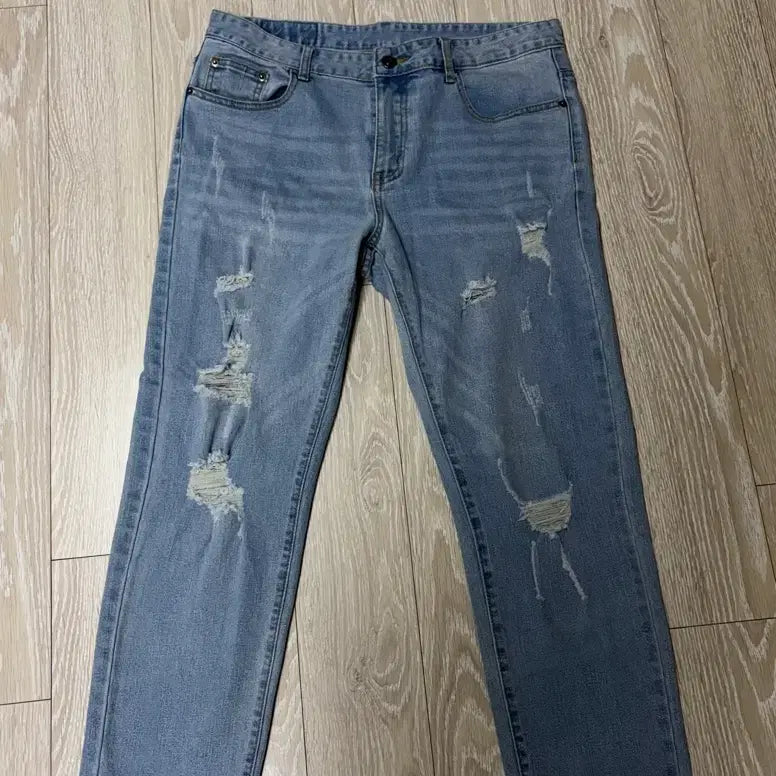 [BUNJANG] Denim Jeans L Size Pants / 청바지.긴바지.L사이즈.데님.바지.찢청.워싱바지.팬츠