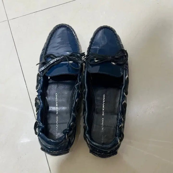 [BUNJANG] Ermanno Scervino Navy Leather Loafers / 에르마노 설비노 정품 로퍼 / 네이비 / 240 / 상태좋음