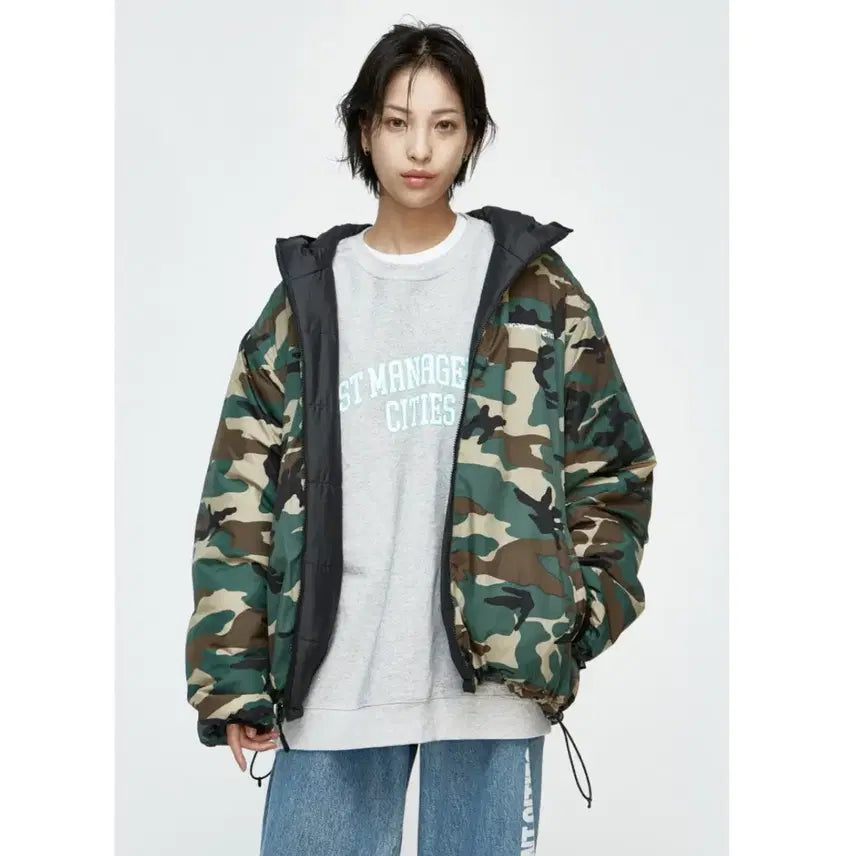 [BUNJANG] LMC 3M Thinsulate Camo Reversible Padded Jacket / LMC 3M 신슐레이트 카모 양면 패딩