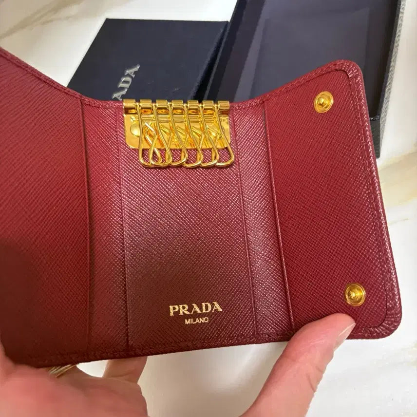 [BUNJANG] Prada Saffiano Keyring Wallet / (새상품 )프라다 사피아노 키링지갑(정품)