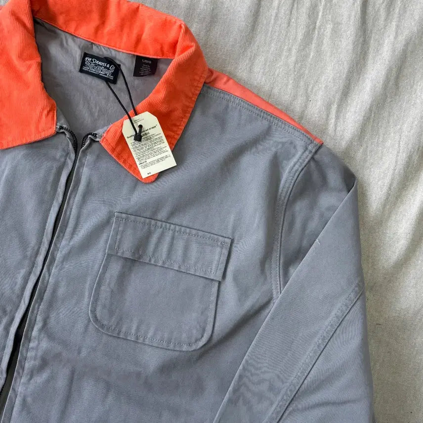 [BUNJANG] Levi's Grey Work Jacket / 리바이스 배색 그레이 워크자켓 L