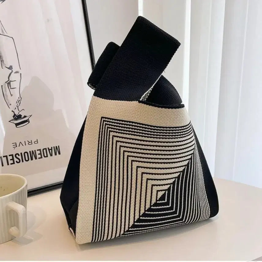 [BUNJANG] Mini Knit Tote Bag Set / [새상품]니트 미니 가방,토트백 3종