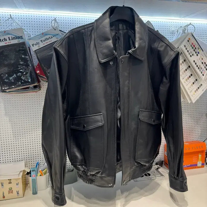 [BUNJANG] Prage Real Leather Jacket / 프라게 리얼 가죽자켓 미착장 제품
