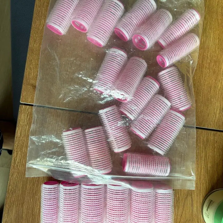 [BUNJANG] Pink Hair Roller Set / 핑크 헤어롤 세트