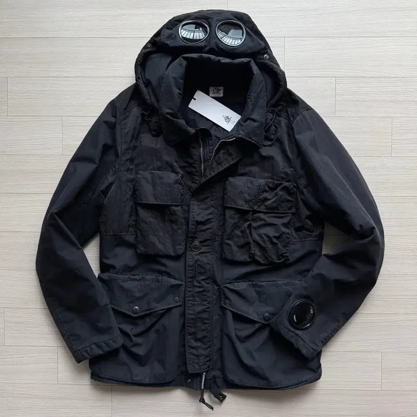 [BUNJANG] CP Company Black Goggle Jacket / CP컴퍼니 수류탄 탄창 포켓 시계창 고글자켓 블랙 새제품 48사이즈
