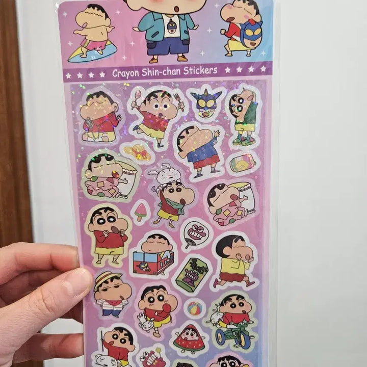[BUNJANG] Crayon Shin-chan Sticker Bundle Set / 짱구 스티커 다꾸용 4장 일괄