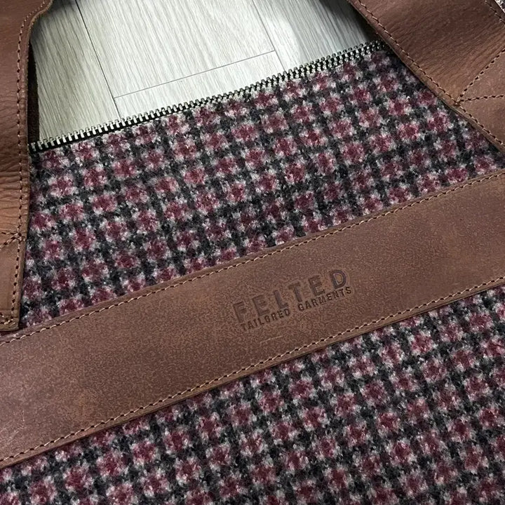 [BUNJANG] FELTED Wool &amp; Leather Cross Tote Bag / 이탈리아 FELTED 펠티드 울 &amp; 가죽 크로스 토트백