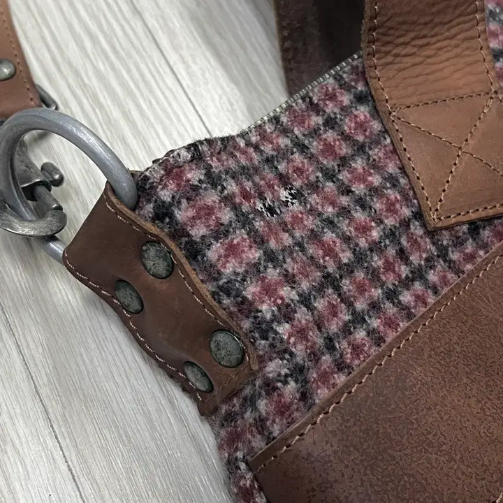 [BUNJANG] FELTED Wool &amp; Leather Cross Tote Bag / 이탈리아 FELTED 펠티드 울 &amp; 가죽 크로스 토트백