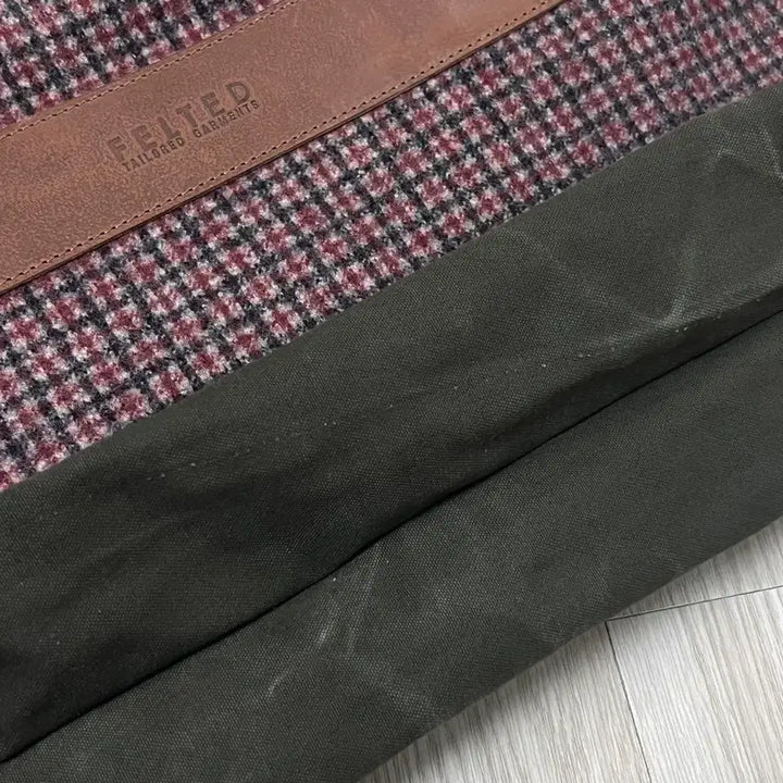 [BUNJANG] FELTED Wool &amp; Leather Cross Tote Bag / 이탈리아 FELTED 펠티드 울 &amp; 가죽 크로스 토트백