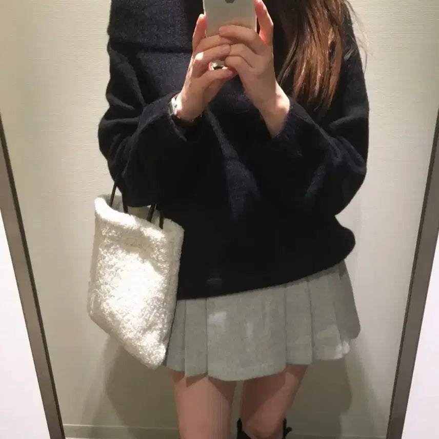 [BUNJANG] Miel Pleats Mini Barbie Skirt - Gray (Size M) / (택달린새상품) 미엘 플리츠 미니 바비스커트 그랑블룸 누아누아 어파트오브