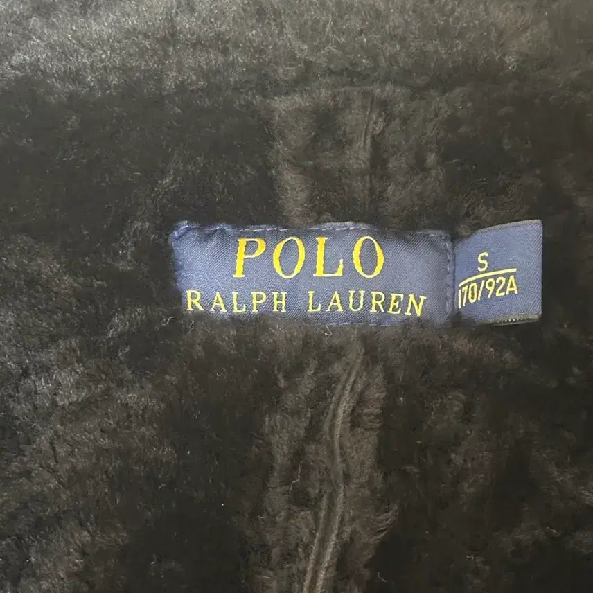 [BUNJANG] Polo Shearling Pea Coat S / 폴로 양털 시어링 피코트 S