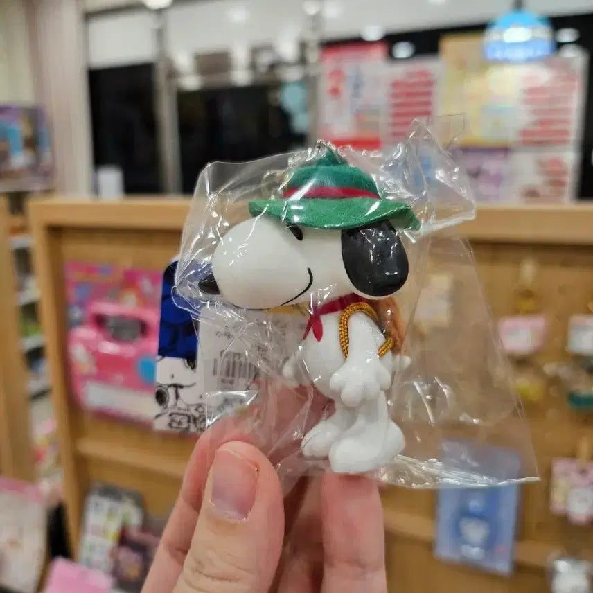 [BUNJANG] Snoopy Hiking Figure Keychain / 스누피 등산 피규어 키링