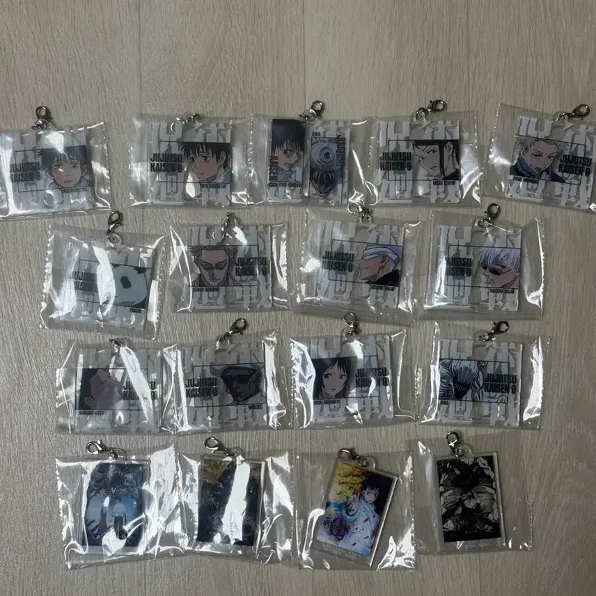 [BUNJANG] Jujutsu Kaisen Acrylic Keyring Bundle Set / 주술회전 제일복권 G상 아크릴 키링 전종 17종 세트