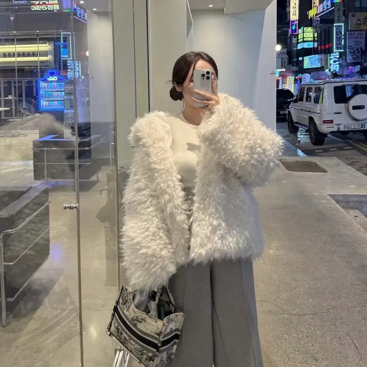 [BUNJANG] Flatper Boucle Hooded Jacket Beige / 새상품) 플랫퍼 부클 후드 자켓 베이지