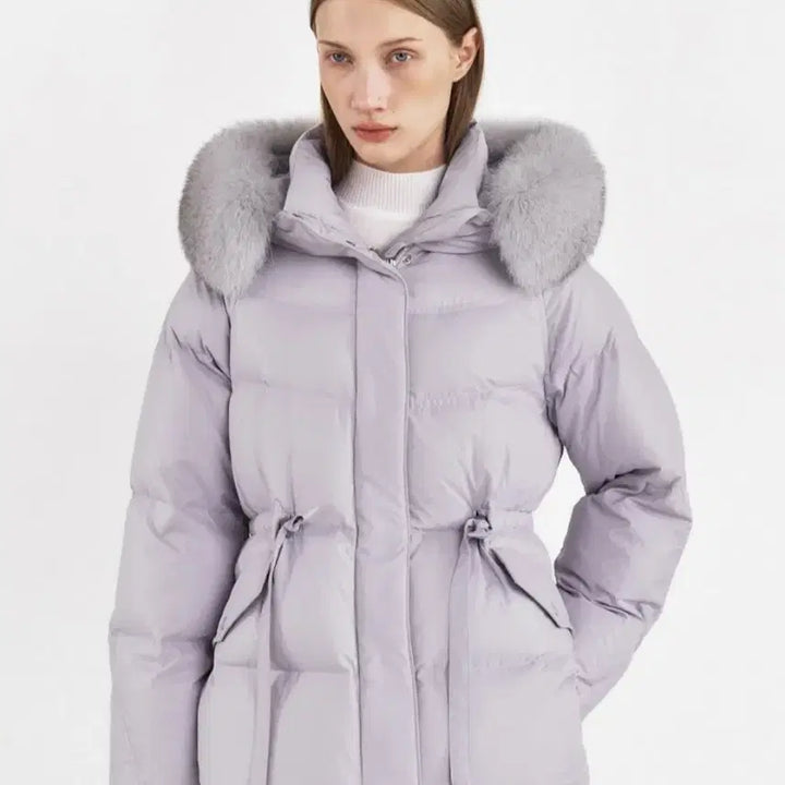 [BUNJANG] HACIE Fox Fur Goose Down Padding Jacket / HACIE 하시에 폭스퍼 구스다운 패딩M