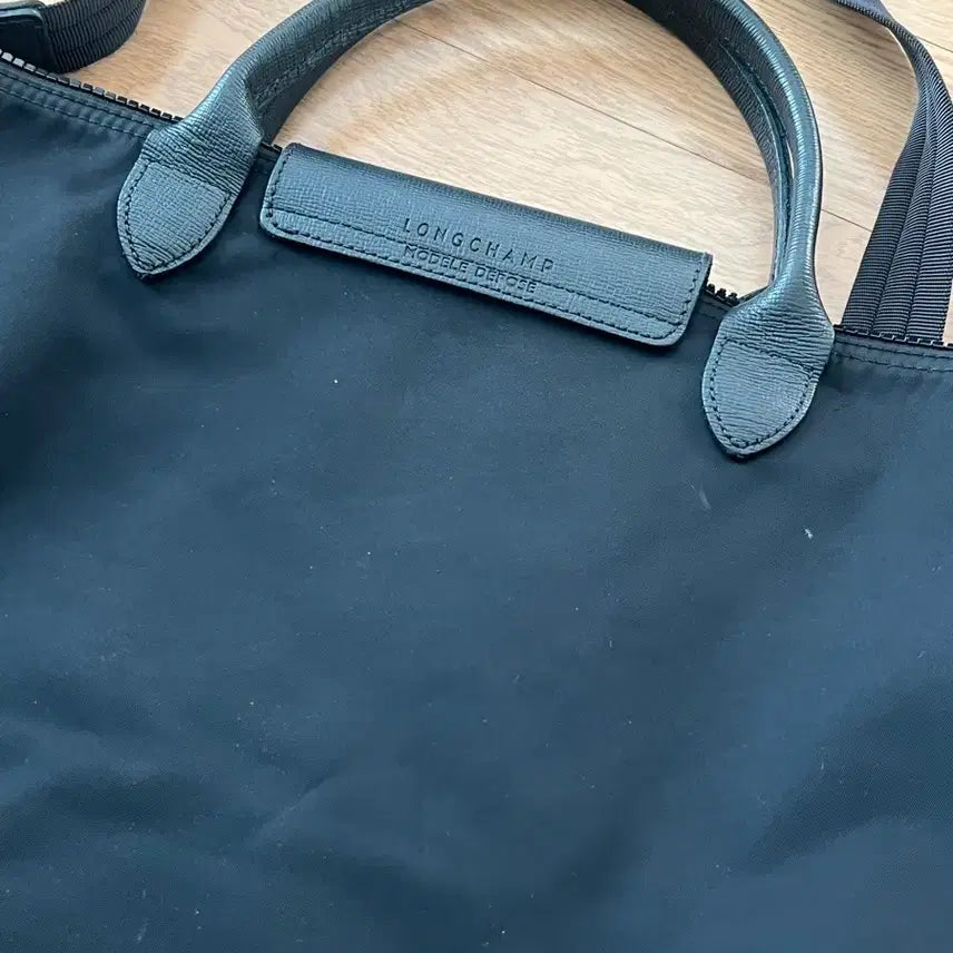[BUNJANG] Longchamp Le Pliage Black Tote Crossbody Medium Bag / 롱샴 르 플리아쥬 블랙 토트 크로스백 미디움