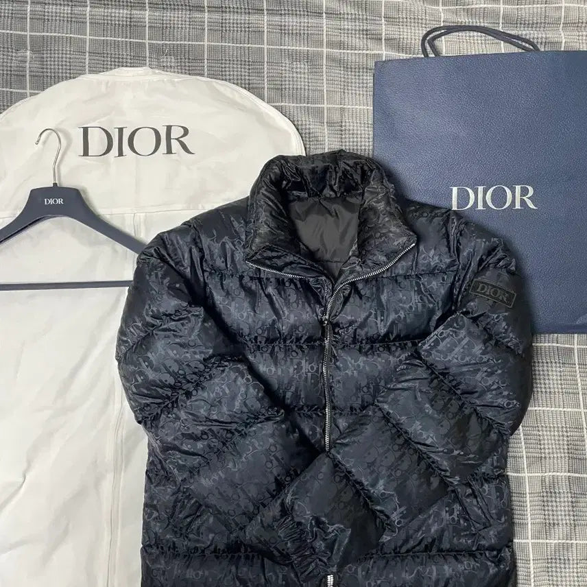 [BUNJANG] Dior Oblique Down Jacket Black Technical Jacquard (Size 48) / 디올 오블리크 다운 재킷 블랙 테크니컬 자카드(48)