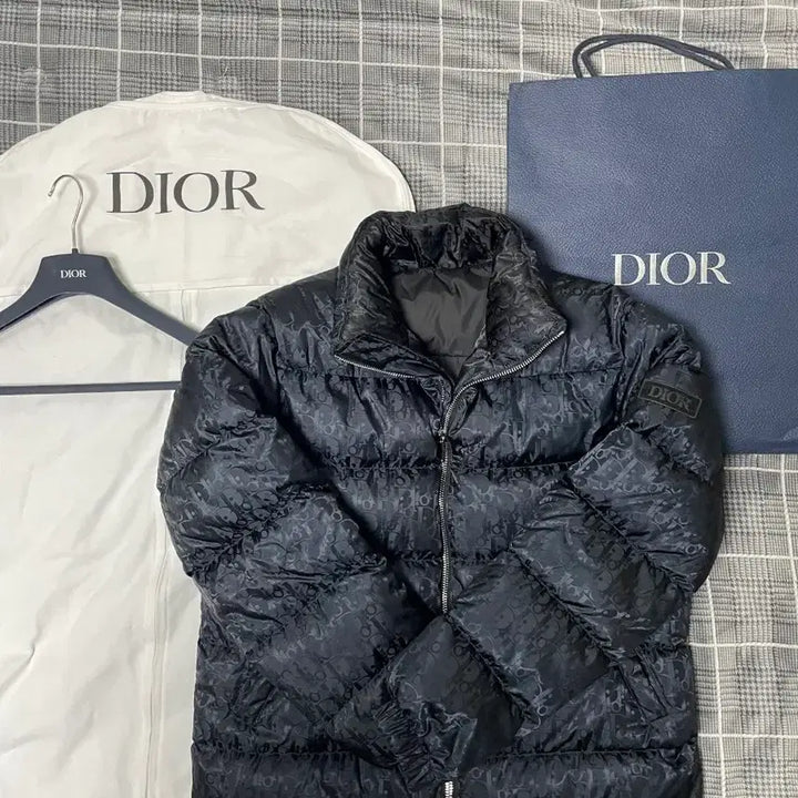 [BUNJANG] Dior Oblique Down Jacket Black Technical Jacquard (Size 48) / 디올 오블리크 다운 재킷 블랙 테크니컬 자카드(48)