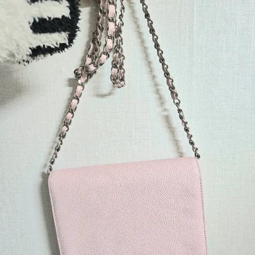 [BUNJANG] Pink Chain Shoulder Bag / 갸루 핑크백 체인 숄더백