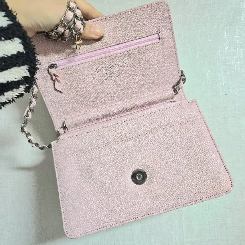 [BUNJANG] Pink Chain Shoulder Bag / 갸루 핑크백 체인 숄더백