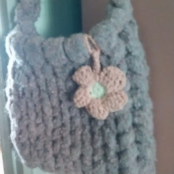 [BUNJANG] Kkwabaegi Purple Knit Bag / 꽈베기가방