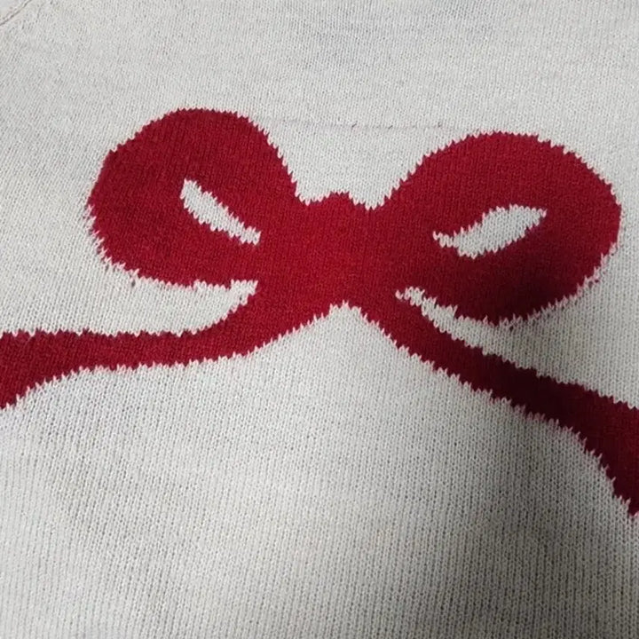 [BUNJANG] Ribbon Point Knit Top / 리본 포인트 니트