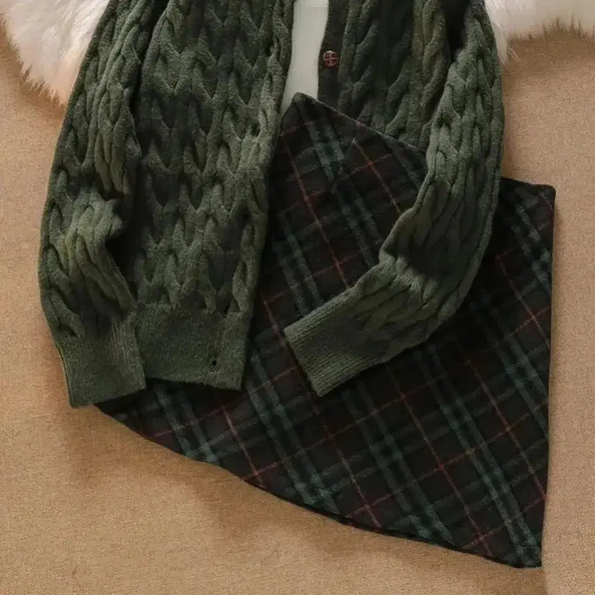 [BUNJANG] Checkered Skirt - Size L / 체크무늬 스커트