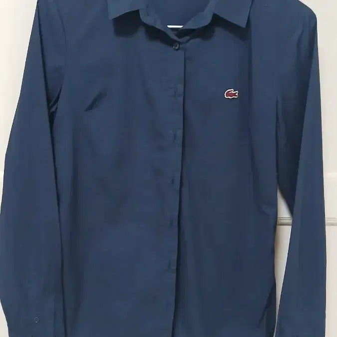 [BUNJANG] Lacoste Women's Navy Blouse 34 Size / 라코스테 여성 남방 네이비 34사이즈(상태최상)