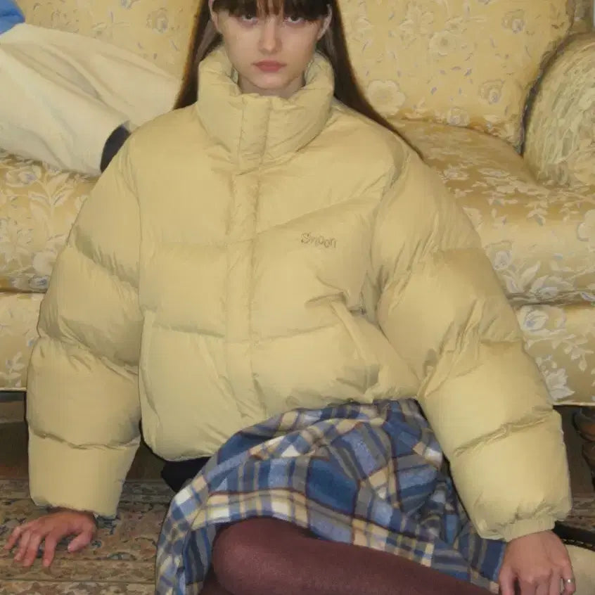 [BUNJANG] Butter Color Puffer Jacket / 시눈 푸퍼 패딩 버터 색상