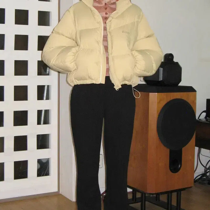 [BUNJANG] Butter Color Puffer Jacket / 시눈 푸퍼 패딩 버터 색상