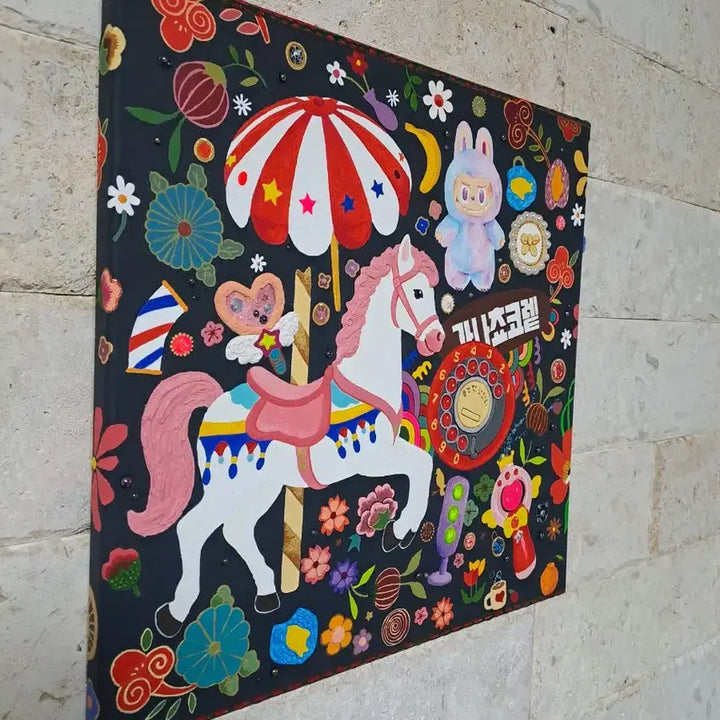 [BUNJANG] Carousel Acrylic Painting / 회전목마 아크릴 그림액자입니다